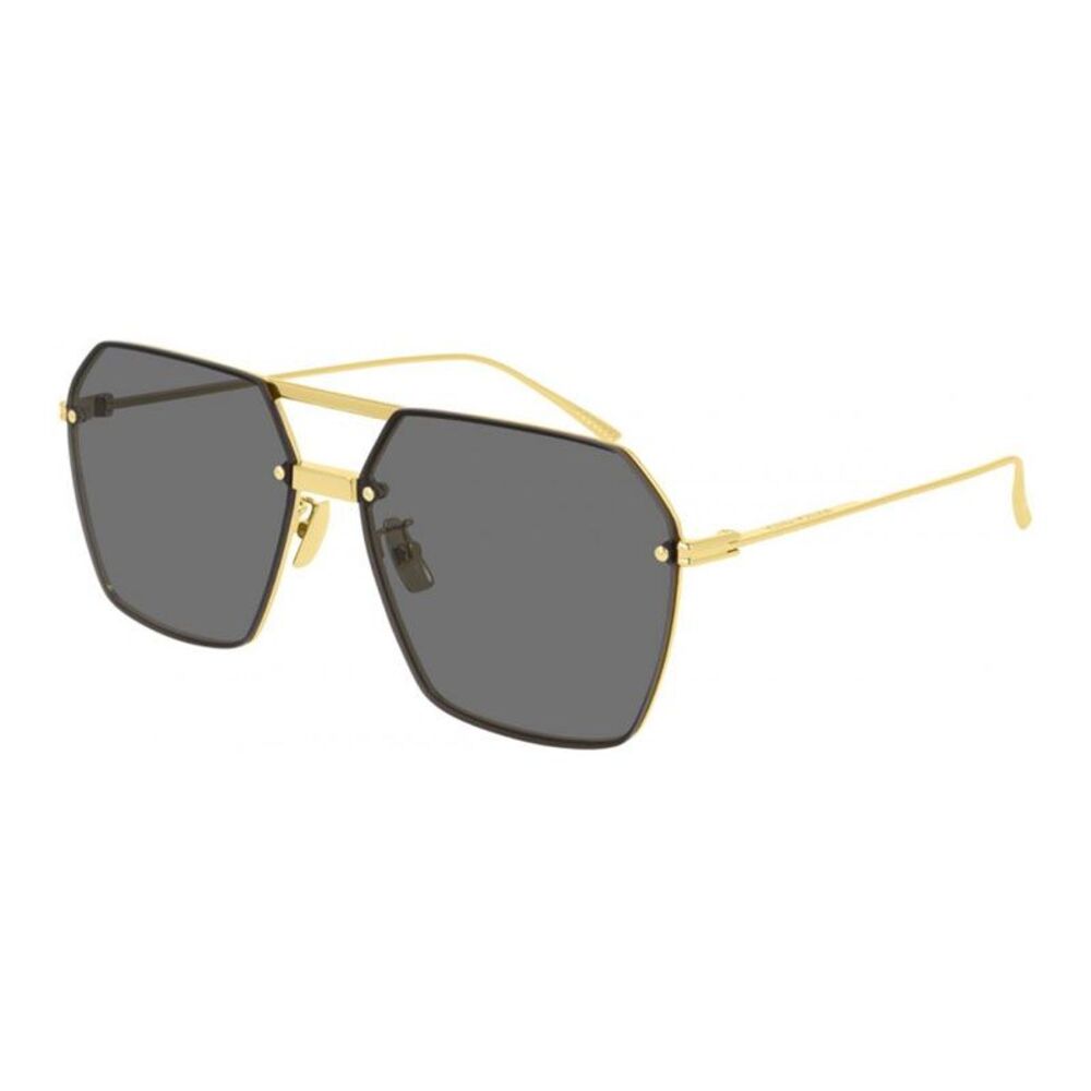 Bottega Veneta Sunglasses Square Full Rim, Gold Frame and Grey Lens BV1045S001